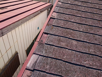 ケラバのスレートの剥がれ