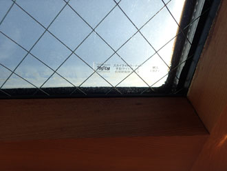 雨漏りしている天窓