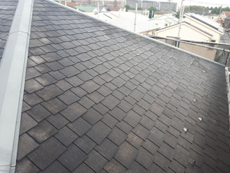 汚れが落とされた屋根