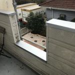 新規バルコニー笠木取り付け工事