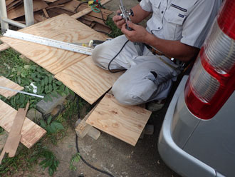 サイズに合わせて加工