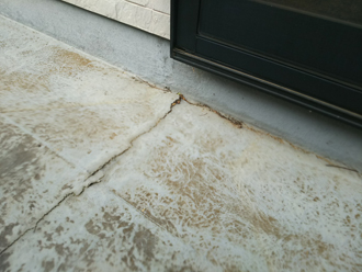 床面の大きなクラック