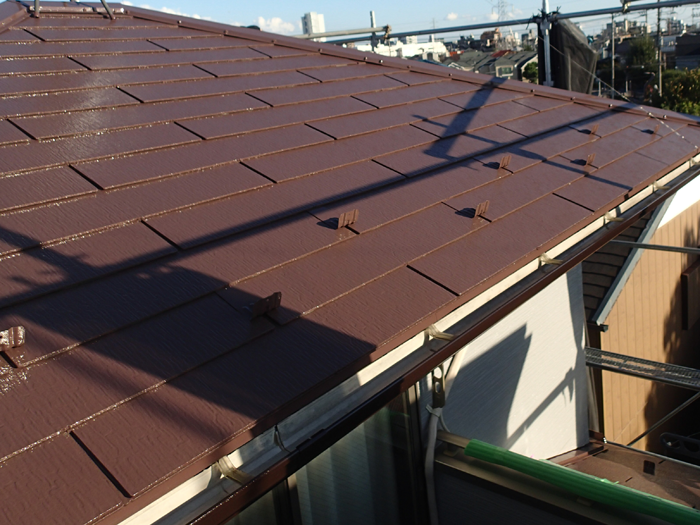 小田原市小船　サーモアイSiで屋根塗装　完了