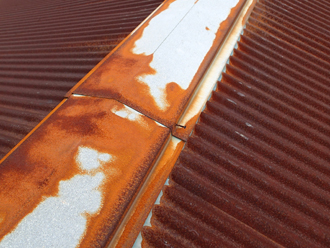 棟板金も錆が進行