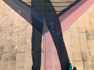 棟板金の取り付け完了