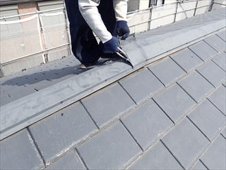 既存棟板金の撤去