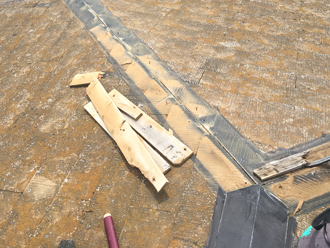 残った貫板の撤去