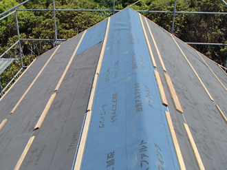 ルーフィングの様子