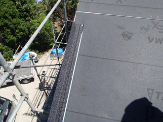 ケラバ水切りから設置