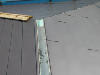 ガルバリウム鋼板の設置