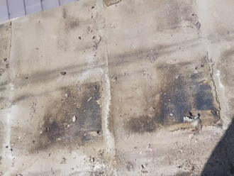 防水紙が切れている