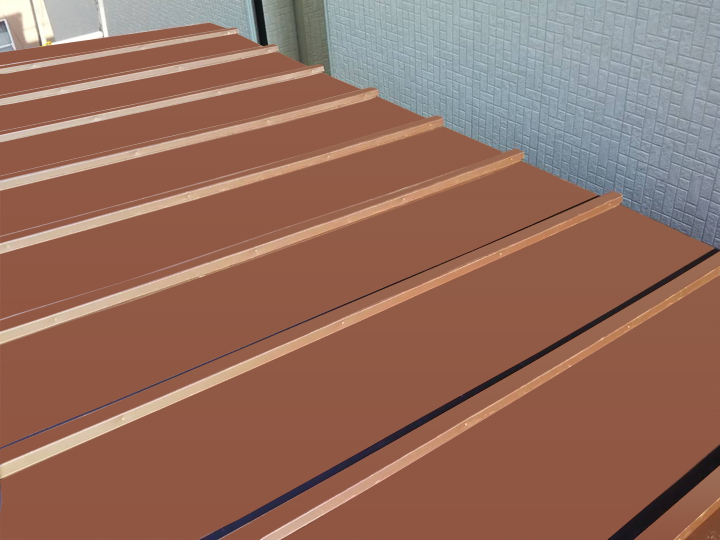 瓦棒包をつけて完成