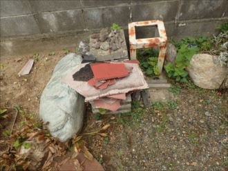 木更津市八幡台　化粧スレートの破損