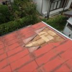 木更津市八幡台　化粧スレートの剥がれ