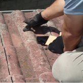 屋根上で浸水してそうな部分も確認