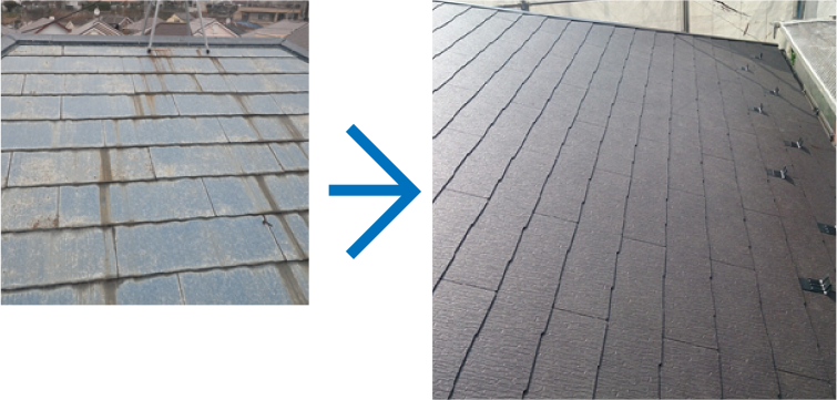 コロニアル葺き替え工事1㎡8000円～