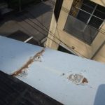 笠木の塗膜劣化