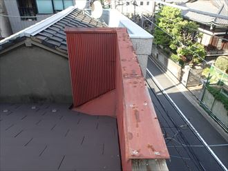 笠木の経年劣化