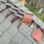 木更津市畑沢　屋根瓦の捲れ