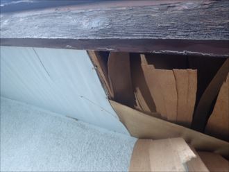 木更津市　軒天の剥がれ