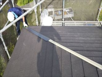 君津市　棟板金の取付け