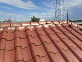 木更津市　棟瓦の浮き