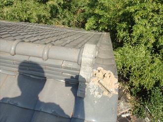 木更津市　巴瓦の落下