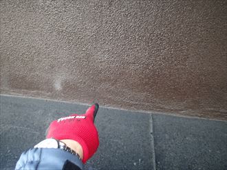 庇と外壁の取り合い