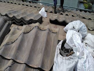 木更津市　屋根葺き替え工事着工