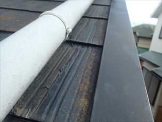 這樋周辺の塗膜剥がれ