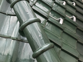 釉薬瓦-グリーン