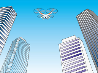 ドローン上空