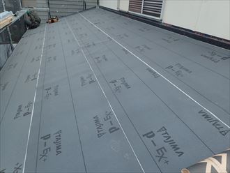 木更津市　1階防水紙貼り完了