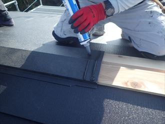 木更津市　重ね部分の防水処置