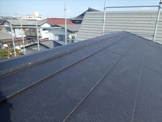 木更津市　棟板金の取付け完了