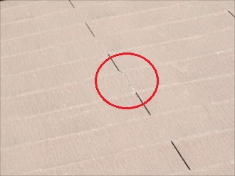 千葉市　屋根材に亀裂