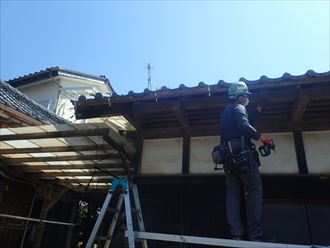 佐倉市　樋吊りの設置状況