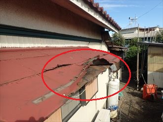 木更津市 板金の捲れ