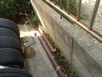 君津市　雨樋の状況