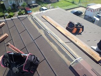 千葉市若葉区　既存の貫板の取り外し