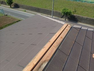 千葉市若葉区　棟板金工事の状況