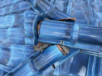 棟周りの漆喰劣化