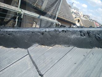 漆喰側面を鏝で仕上げます