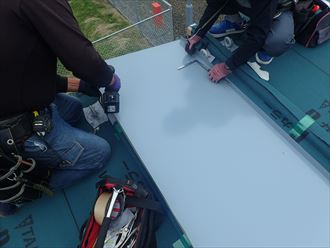 旭市　吊り金具の加工状況