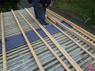 木更津市　下地・木材の設置