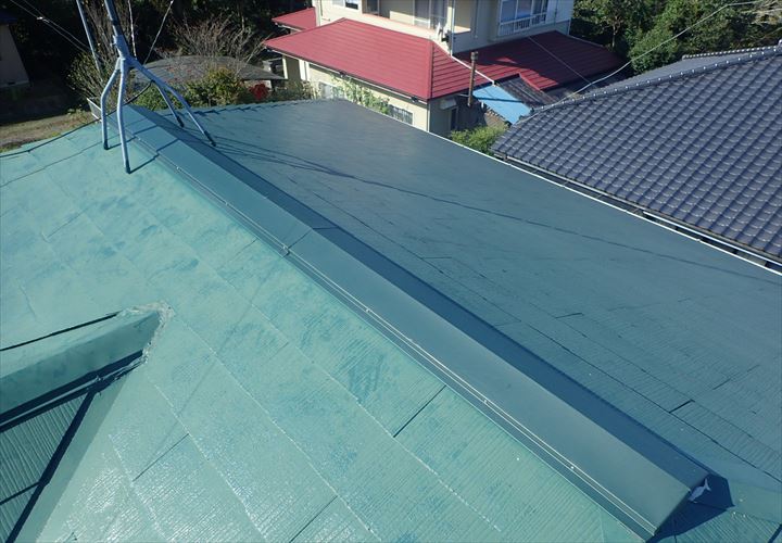 長生郡　棟板金交換工事竣工