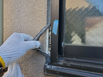 窓枠パッキン劣化