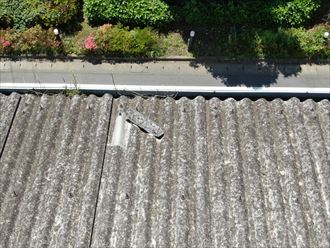 大波スレートの破片