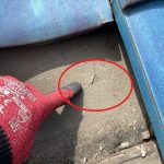 防水紙の穴開き