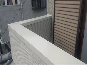 大網白里市　笠木板金取り付け完了